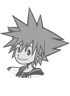 Sora's Final Form sprite as it appears in Timeless River.