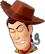 Woody's HP sprite when he takes damage as it appears in Kingdom Hearts III.