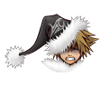 Sora's Final Form sprite while damaged as it appears in Christmas Town.