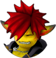 Sora's sprite in Monstropolis while in Guardian Form when taking damage.