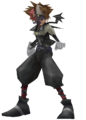 Sora as he appears in Master Form in Halloween Town.