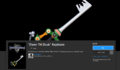 Listing of the Dawn Till Dusk Keyblade on the Microsoft Store.