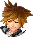 Sora's sprite in Toy Box while in Ultimate Form when taking damage.
