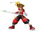 Sora as he appears in his Valor Form outfit.