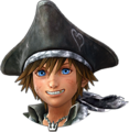 Sora's sprite in The Caribbean while in Double Form.