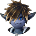 Sora's sprite in Monstropolis while in Double Form.