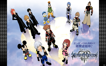 Kingdom Hearts III manga promotional wallpaper KHIII.png