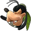 Goofy's HP sprite when he takes damage as it appears in The Caribbean in Kingdom Hearts III.