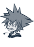 Sora's Wisdom Form sprite while damaged as it appears in Timeless River.