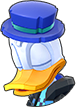 Donald Duck's HP sprite when he's knocked out as it appears in Toy Box in Kingdom Hearts III.
