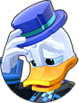 Donald Duck's HP sprite when he has low health as it appears in Toy Box in Kingdom Hearts III.