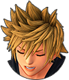 Roxas's sprite in the Keyblade Graveyard as an ally while having low health.