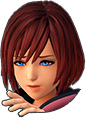 Kairi's sprite in the Keyblade Graveyard as an ally while having low health.