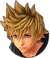 Roxas's sprite in the Keyblade Graveyard as an ally when in battle.