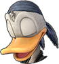 Donald Duck's HP sprite when he's knocked out as it appears in The Caribbean in Kingdom Hearts III.