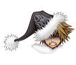 Sora's Wisdom Form sprite while damaged as it appears in Christmas Town.