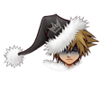 Sora's Limit Form sprite during low health as it appears in Christmas Town.