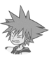 Sora's Final Form sprite while damaged as it appears in Timeless River.