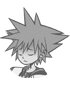 Sora's Final Form sprite during low health as it appears in Timeless River.
