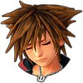 Sora's sprite in the Keyblade Graveyard as an ally when suffering low health.