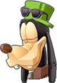 Goofy's HP sprite when he's knocked out as it appears in Toy Box in Kingdom Hearts III.