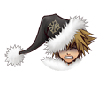 Sora's Master Form sprite while damaged as it appears in Christmas Town.