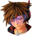 Sora's sprite in San Fransokyo while in Strike Form when suffering low health.