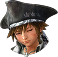 Sora's sprite in The Caribbean while in Ultimate Form when suffering low health.