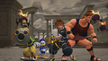 Sora and company prepare to battle in the cutscene "The Way to Find Strength".