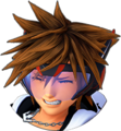 Sora's sprite in San Fransokyo while in Light Form when taking damage