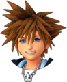 Sora's default sprite as it appears in his Kingdom Hearts II attire.
