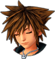 Sora's sprite in the Keyblade Graveyard as an ally when having low health.