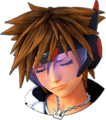 Sora's sprite in San Fransokyo while in Double Form when suffering low health.