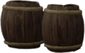 A pair of wooden barrels as they appear in Olympus.