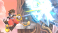 A promotional image showing Sora casting Blizzaga.
