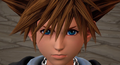 Sora readies himself to face Hades in the cutscene "Hades Makes His Move".