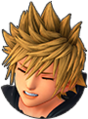 Roxas's sprite in the Keyblade Graveyard as an ally when taking damage.
