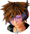 Sora's sprite in San Fransokyo while in Blitz Form when suffering low health.