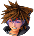 Sora's sprite in San Fransokyo while in Guardian Form when taking damage.