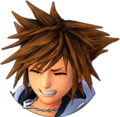Sora's sprite while in Ultimate Form when taking damage.