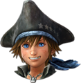 Sora's sprite in The Caribbean while in Element Form.