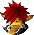 Sora's sprite in Monstropolis while in Second Form when taking damage.