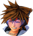 Sora's sprite in San Fransokyo while in Ultimate Form when taking damage.
