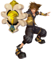 Sora as he appears in his Guard form in Kingdom Hearts III.