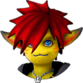 Sora's sprite in Monstropolis while in Guardian Form.