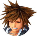 Sora's sprite while in Element Form when taking damage.
