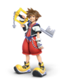 Sora in his attire from Kingdom Hearts, as he appears in Super Smash Bros. Ultimate.