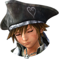 Sora's sprite in The Caribbean while in Double Form when suffering low health.