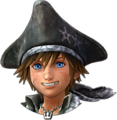Sora's sprite in The Caribbean while in Light Form.