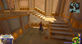 Realm of the Gods / Corridors: On the side of a small staircase in the area with water slides.